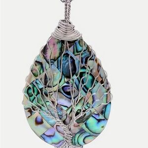 Tear Pearl Abalone Shell Pendant Necklace Package Thread Abalone Shell Tree life